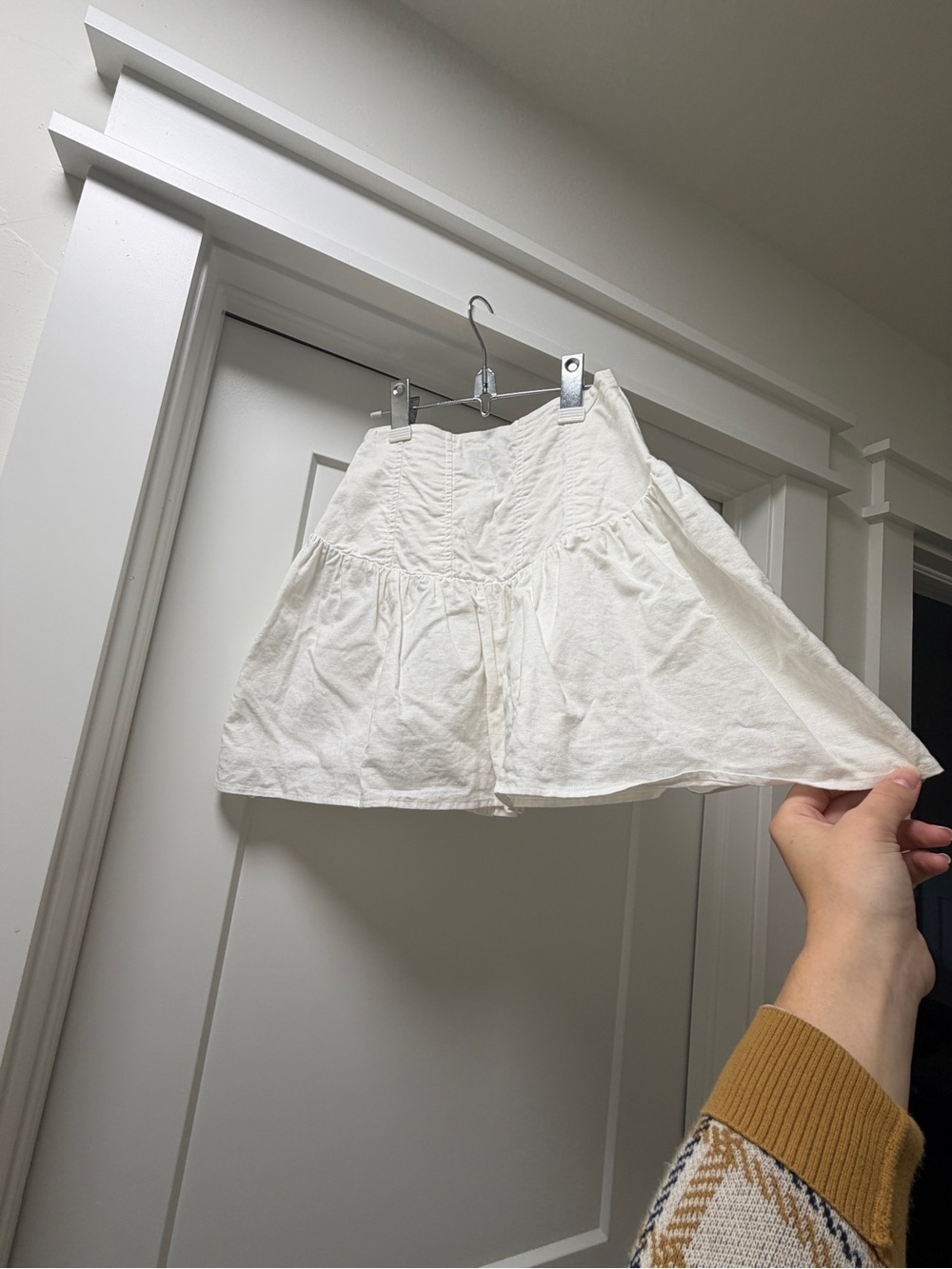 White Off-Shoulder Button-Front Mini Set - Picture 6 of 9